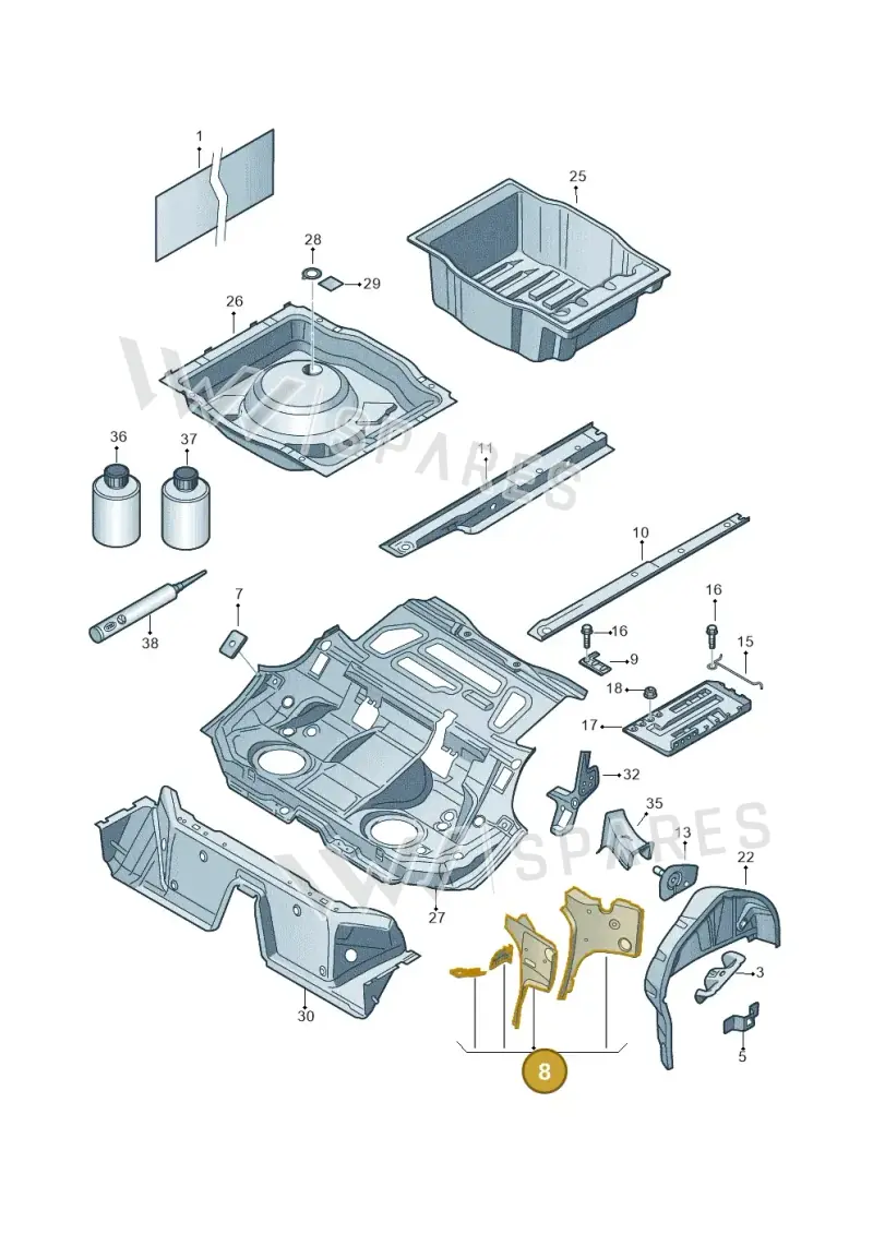 3C5802952A — Volkswagen Passat saloon (2010-2015) diagram 460803500, position 8