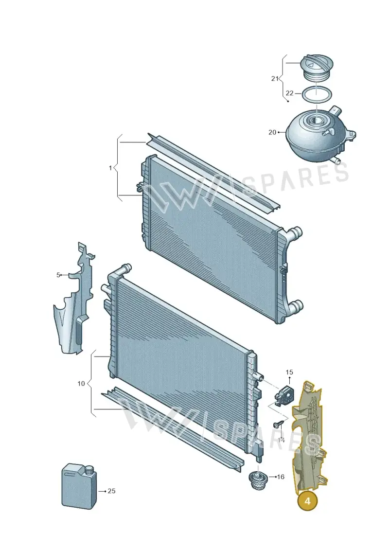 3C8121283C — Volkswagen Passat CC (2011-2016) diagram 737121790, position 4