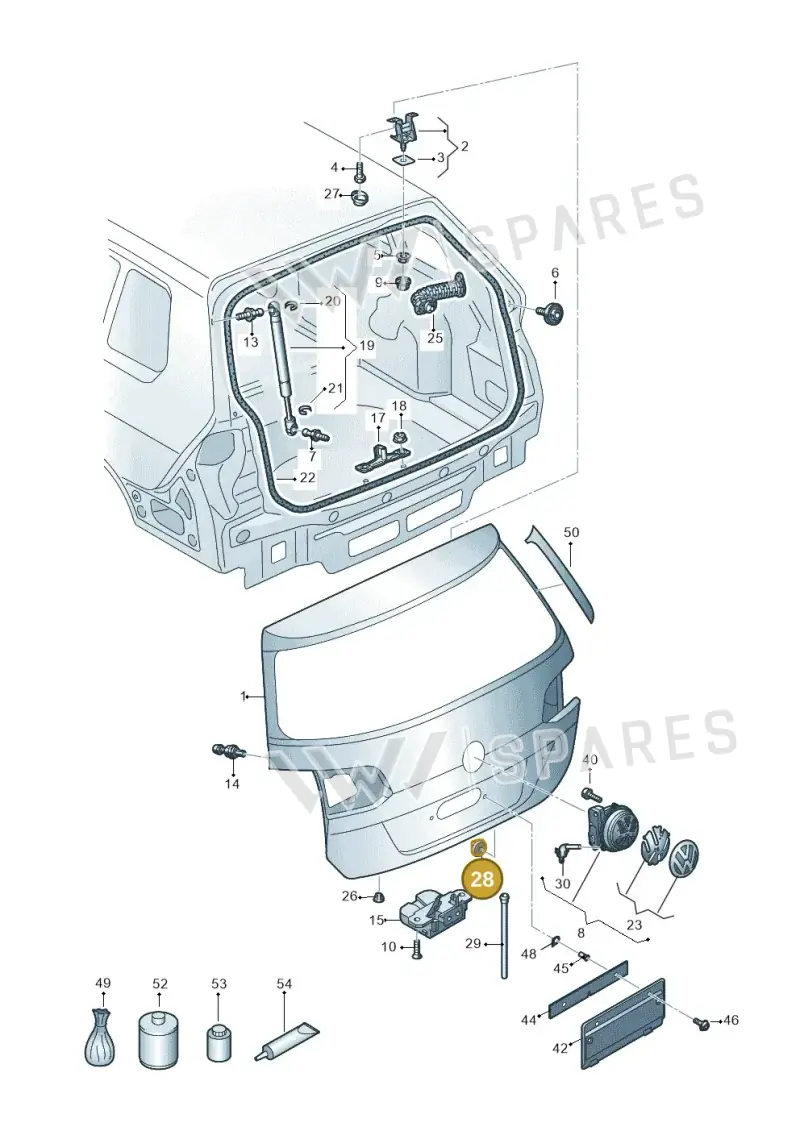 3C8827713B — Volkswagen Golf 2.0 (2016-2020) diagram 763827100, position 28