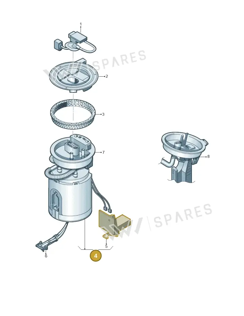 3C8919051B — Volkswagen Passat CC (2011-2016) diagram 460919300, position 4