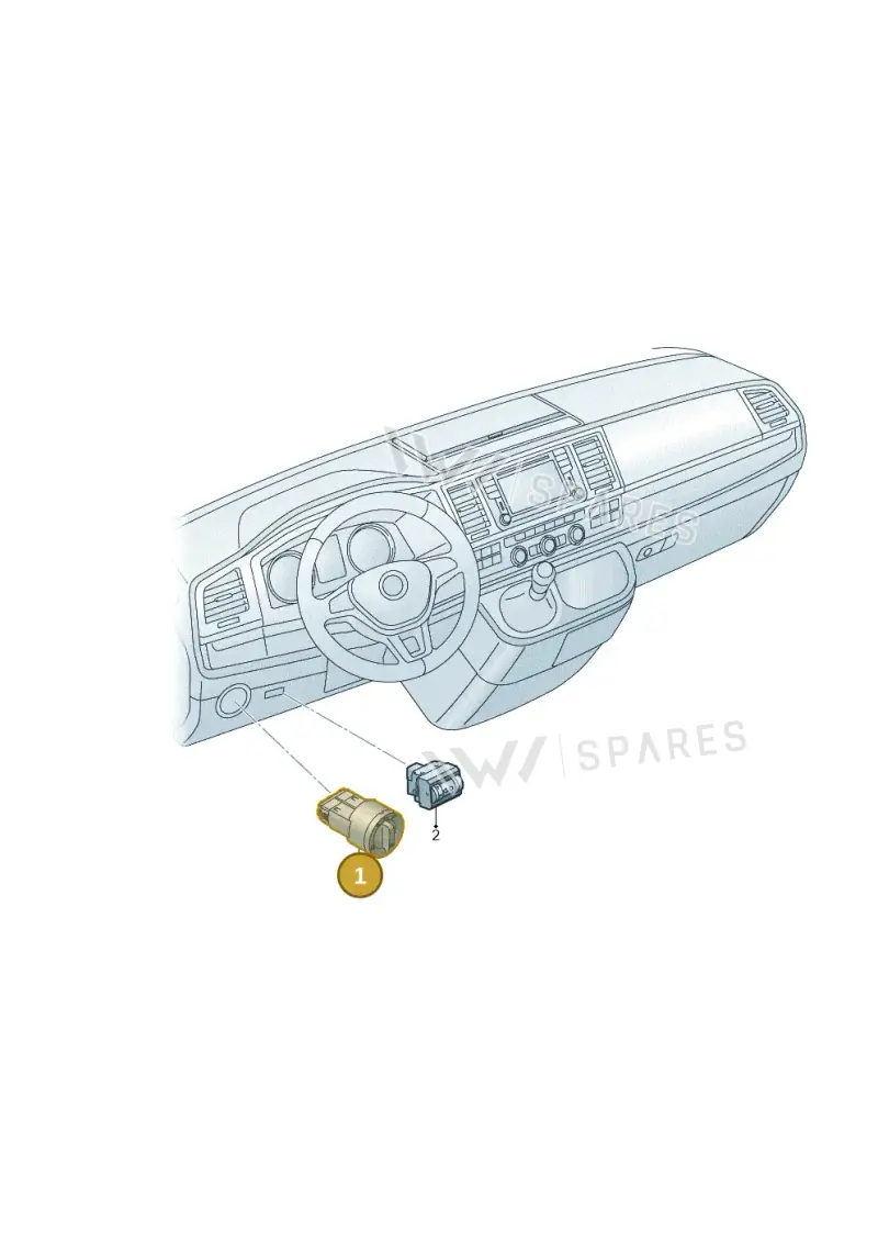 3C8941431BXSH — Volkswagen Caravelle (2015-2019) diagram 861941530, position 1