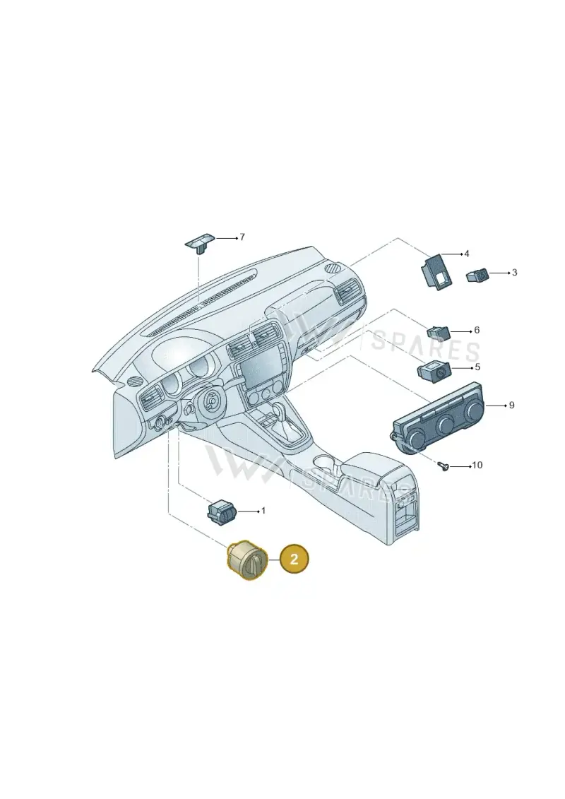 3C8941431CXSH — Volkswagen Jetta 1.6 (2014-2018) diagram 789941500, position 2