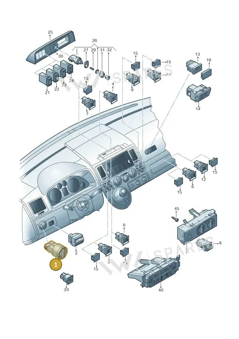 3C8941431HXSH — Volkswagen Transp. dropside (2011-2015) diagram 611941520, position 1