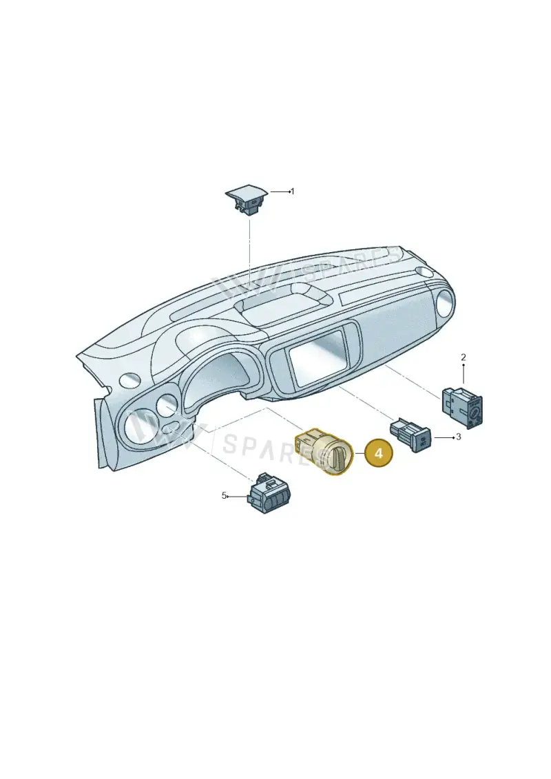 3C8941431HXSH — Volkswagen Beetle (2016-2019) diagram 715941500, position 4