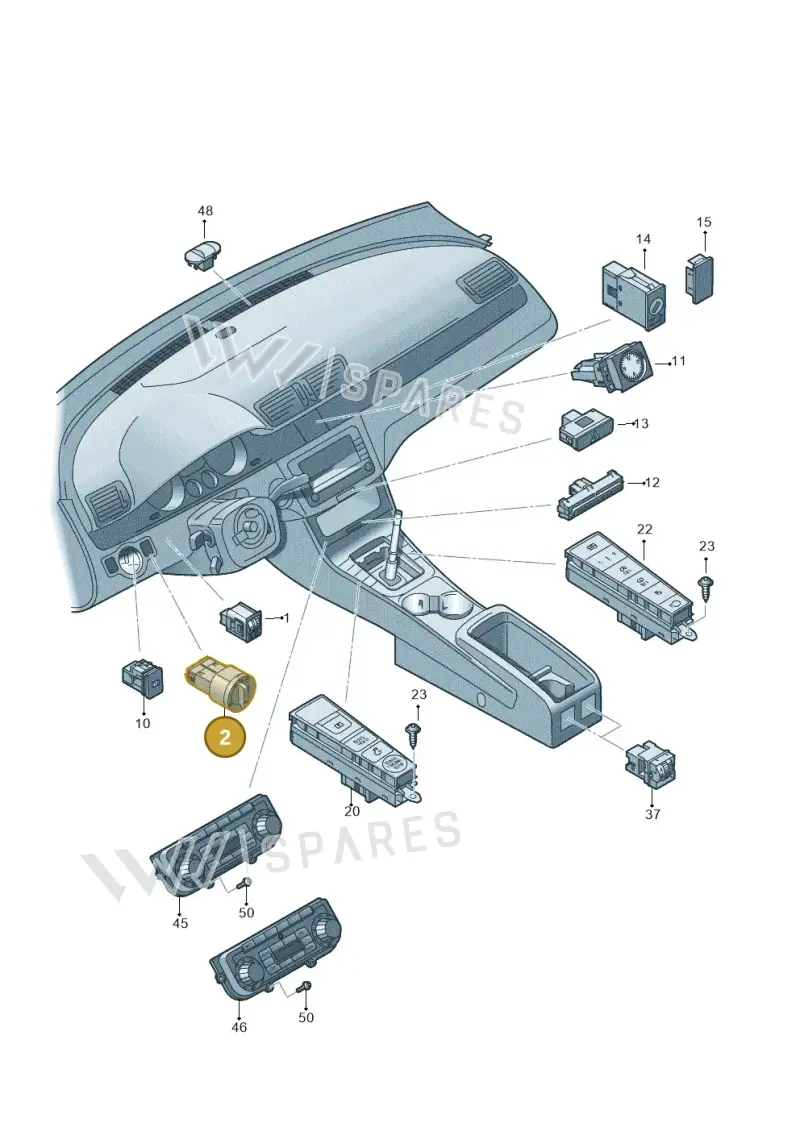 3C8941431JXSH — Volkswagen Passat CC (2011-2016) diagram 645941510, position 2
