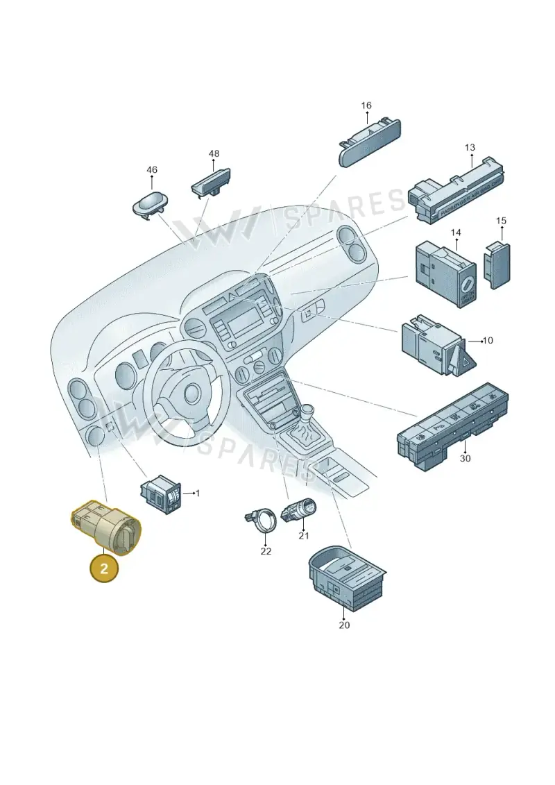 3C8941431JXSH — Volkswagen Tiguan 4Motion (2011-2018) diagram 719941500, position 2