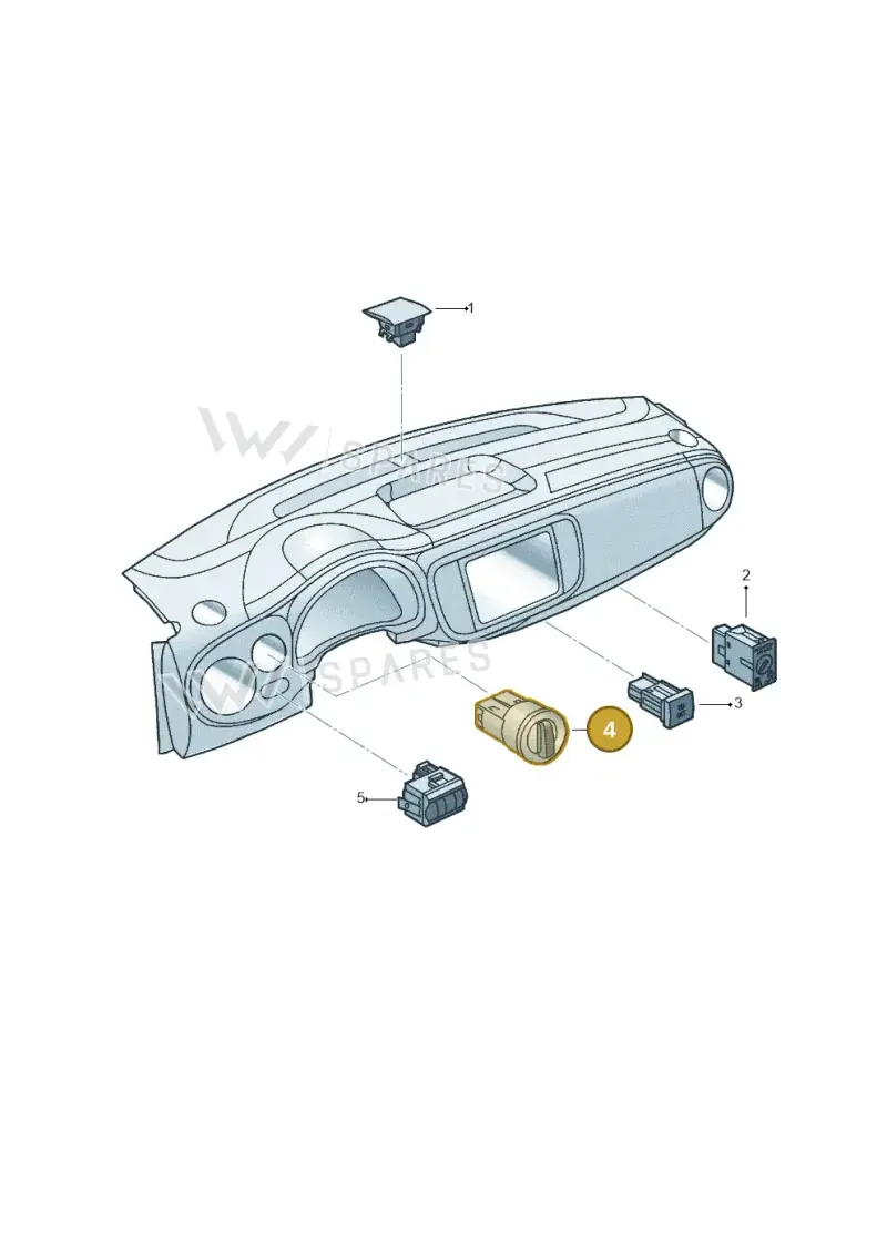 3C8941431KXSH — Volkswagen Beetle (2016-2019) diagram 715941500, position 4