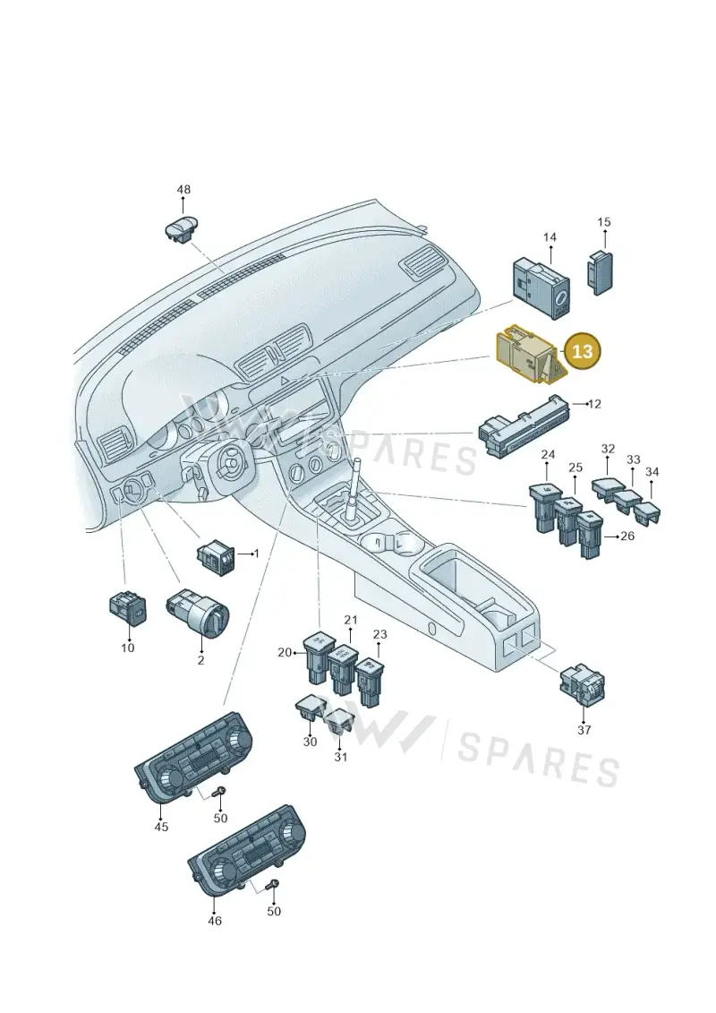 3C8953509 — Volkswagen Passat CC (2008-2012) diagram 645941500, position 13