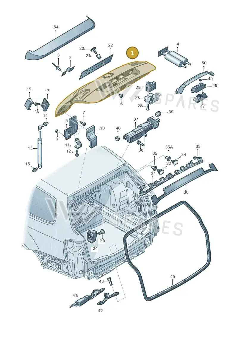 3C9827025M — Volkswagen Passat estate (2008-2011) diagram 627827300, position 1