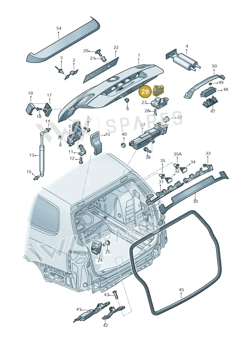 3C9827645A9B9 — Volkswagen Passat estate (2008-2011) diagram 627827300, position 29