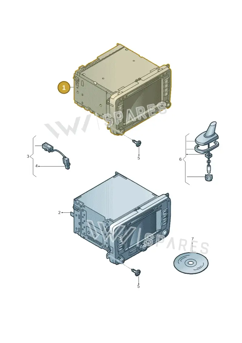 3CD035682A — Volkswagen New beetle (2011-2016) diagram 715035000, position 1