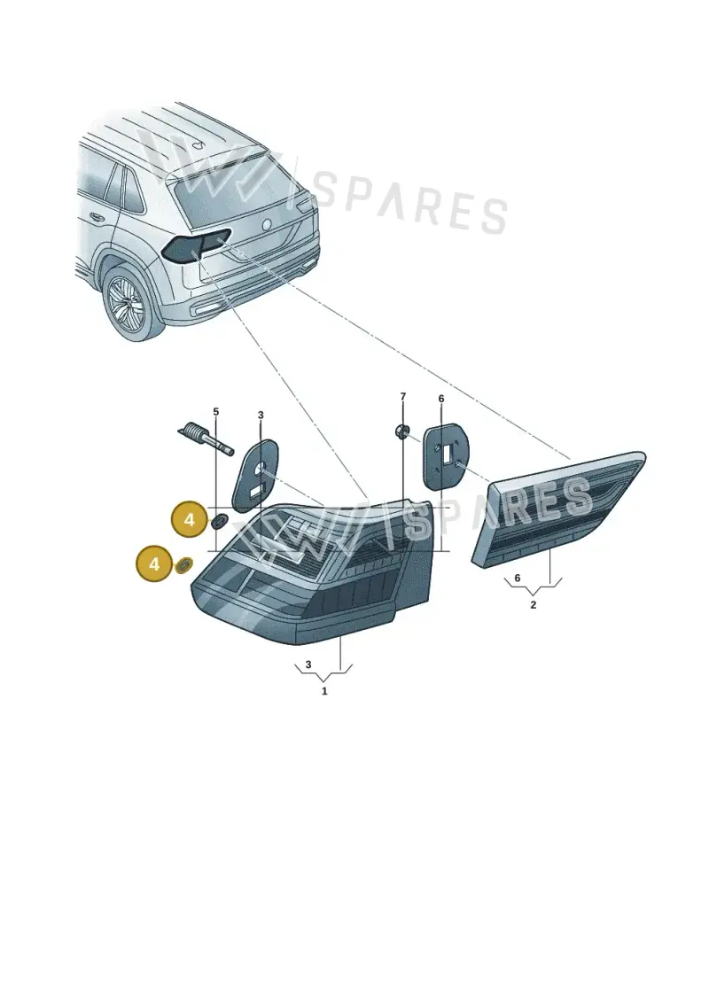3CN945229 — Volkswagen Atlas Cross Sport (2019-2023) diagram 3cm945000, position 4