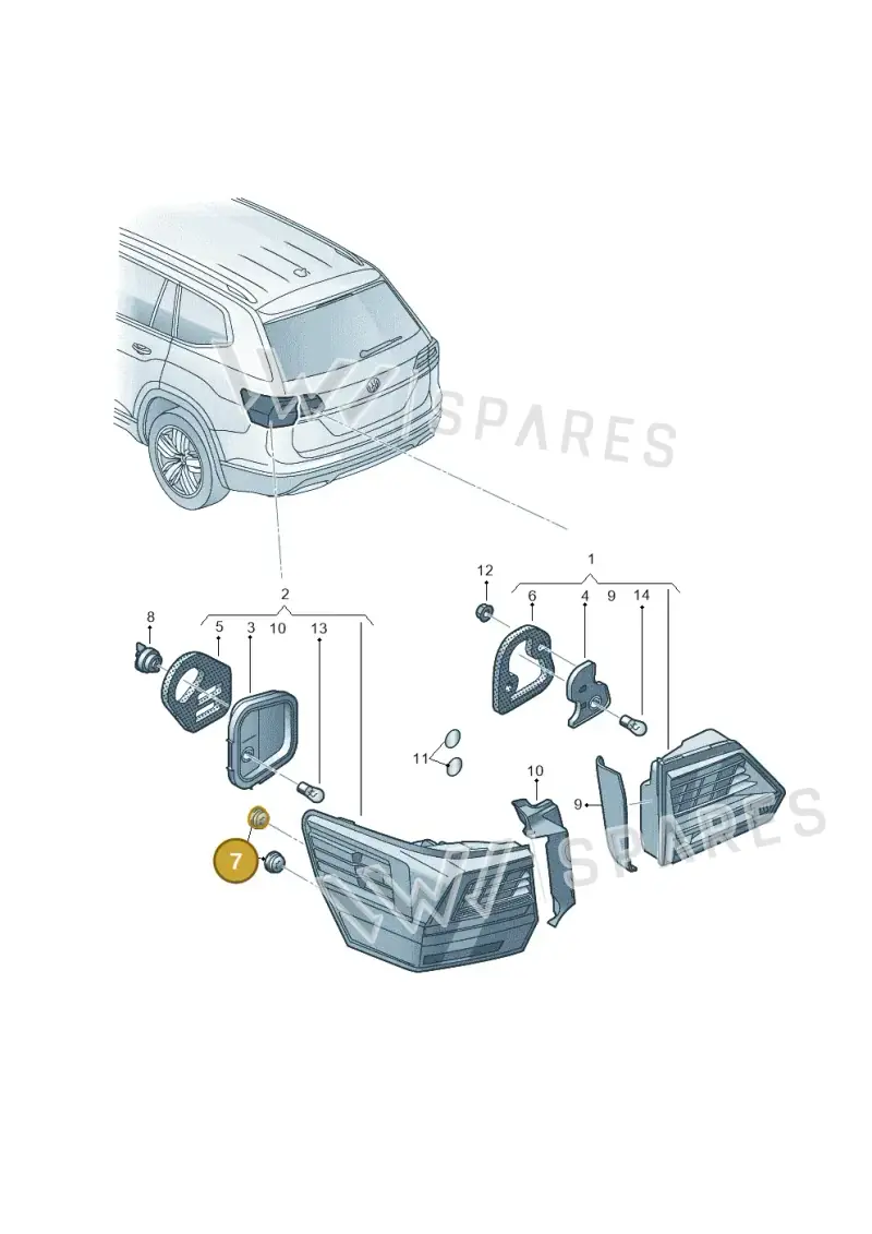 3CN945229 — Volkswagen Atlas (2016-2023) diagram 829945100, position 7