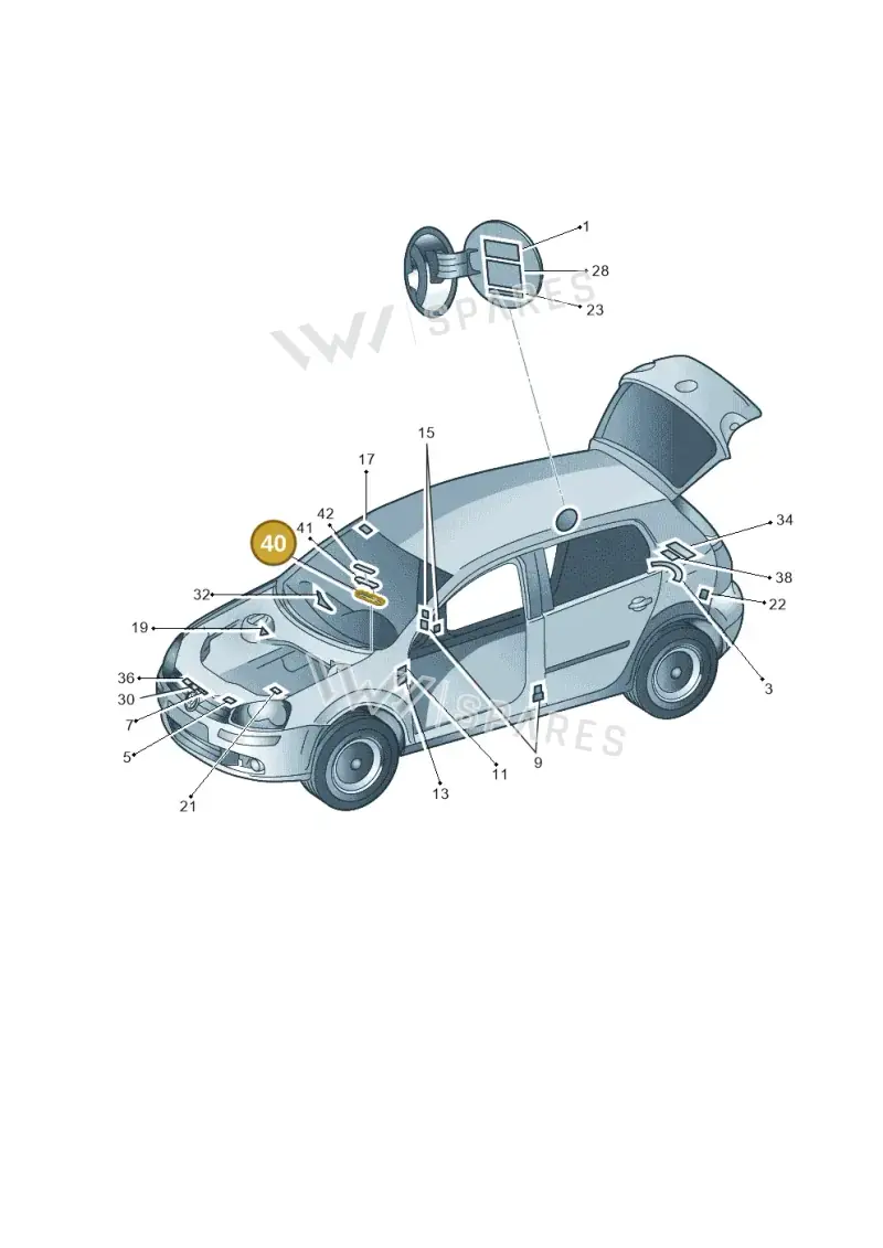 3D0000289 — Volkswagen Golf Plus (2011-2014) diagram 650010000, position 40