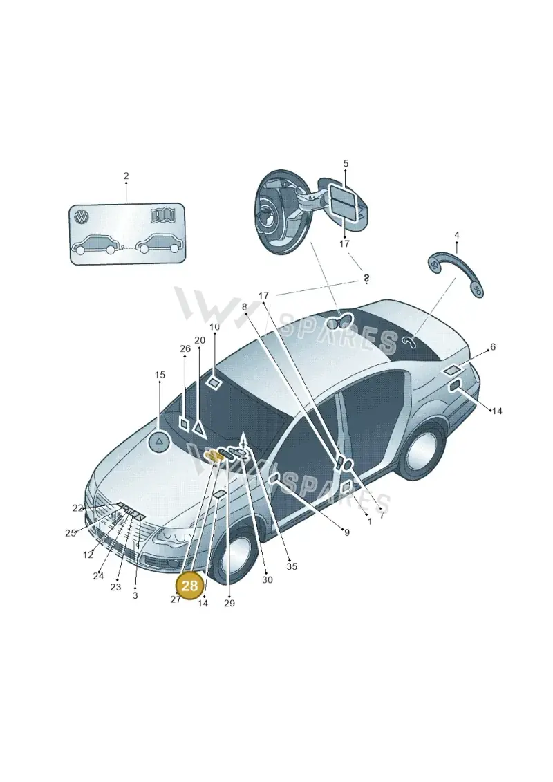 3D0000289 — Volkswagen Passat CC (2011-2016) diagram 656010000, position 28