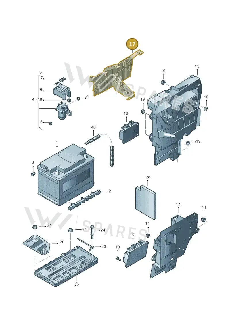 3D0035209F — Volkswagen Phaeton (lang) (2003-2006) diagram 258915000, position 17