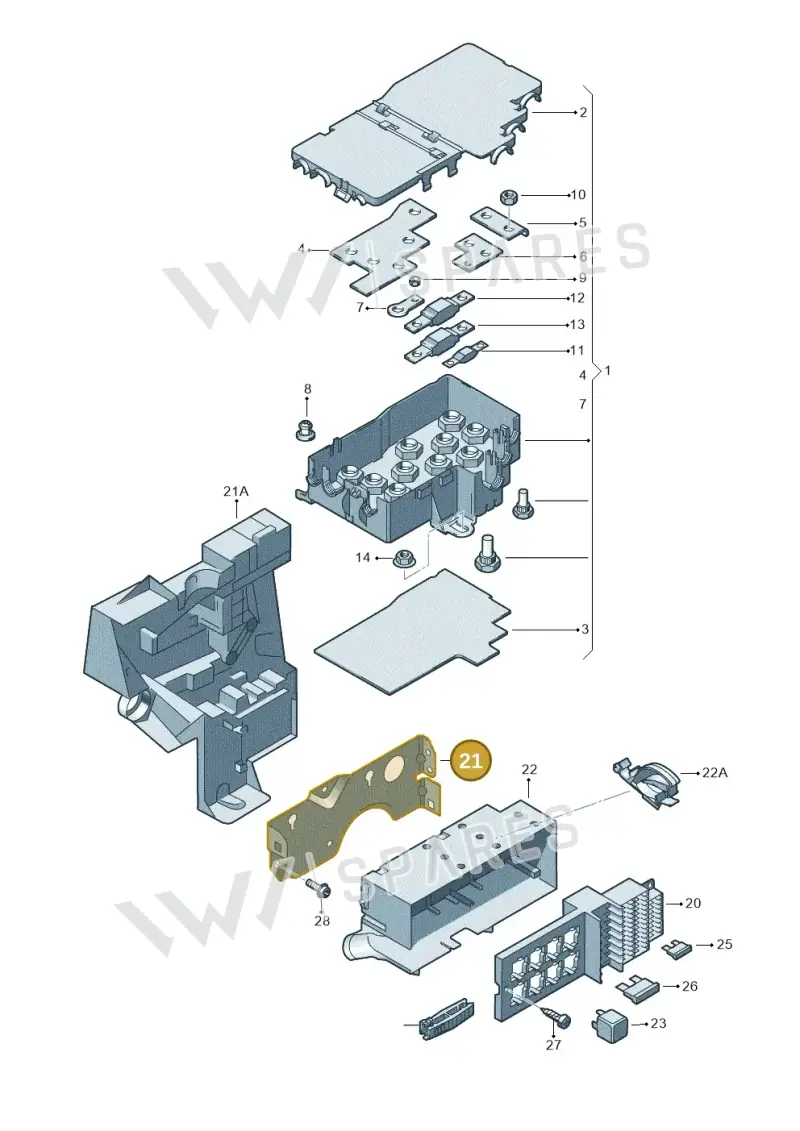 3D0035209F — Volkswagen Phaeton 4motion (2010-2016) diagram 258937200, position 21