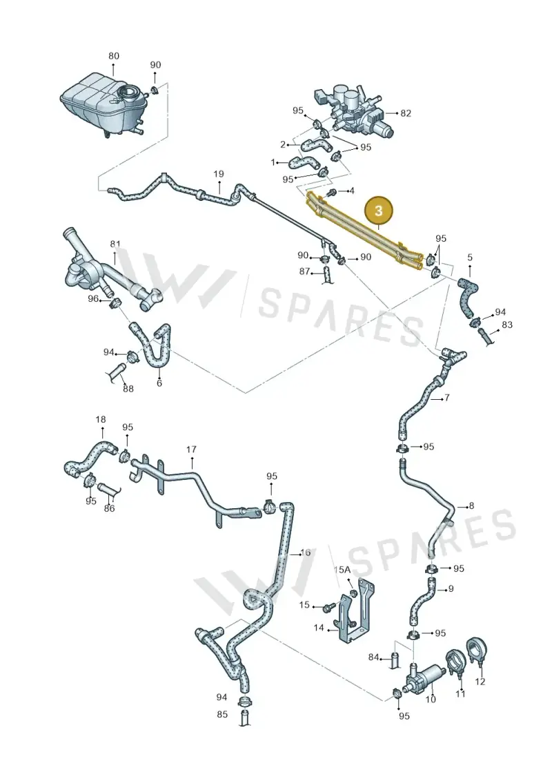 3D0121065EQ — Volkswagen Phaeton 4motion (2010-2016) diagram 667121310, position 3