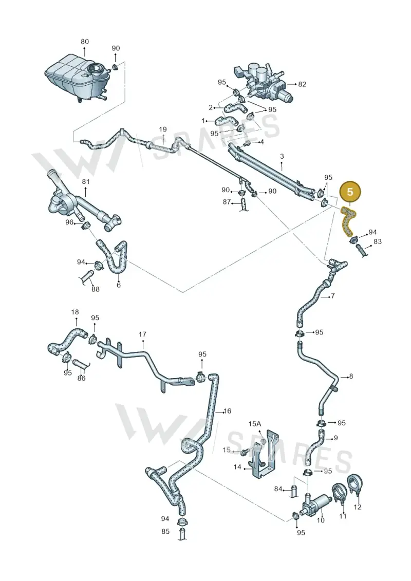 3D0121073AH — Volkswagen Phaeton 4motion (2010-2016) diagram 667121310, position 5