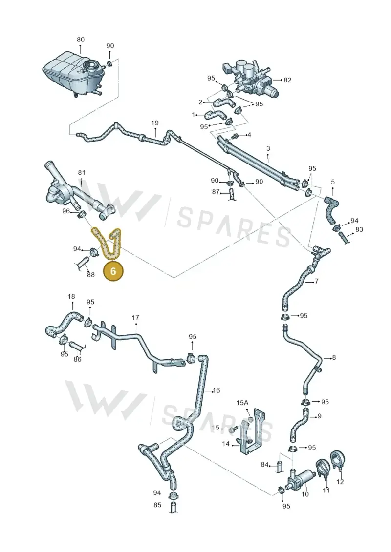 3D0121073BF — Volkswagen Phaeton 4motion (2010-2016) diagram 667121310, position 6