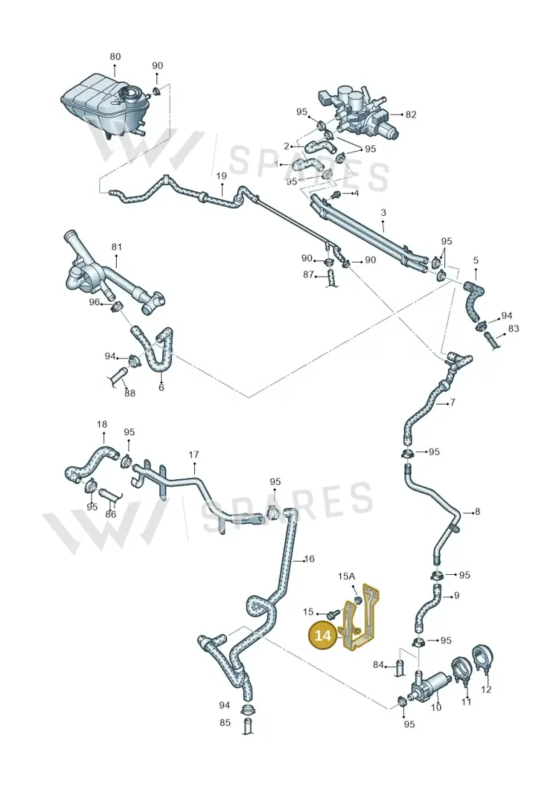3D0121079M — Volkswagen Phaeton 4motion (2010-2016) diagram 667121310, position 14