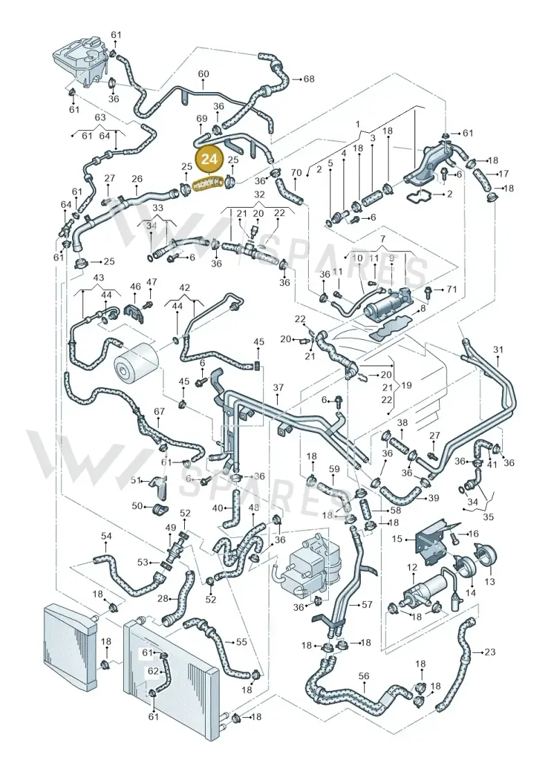 3D0121101F — Volkswagen Touareg                08> (2007-) diagram 274121600, position 24