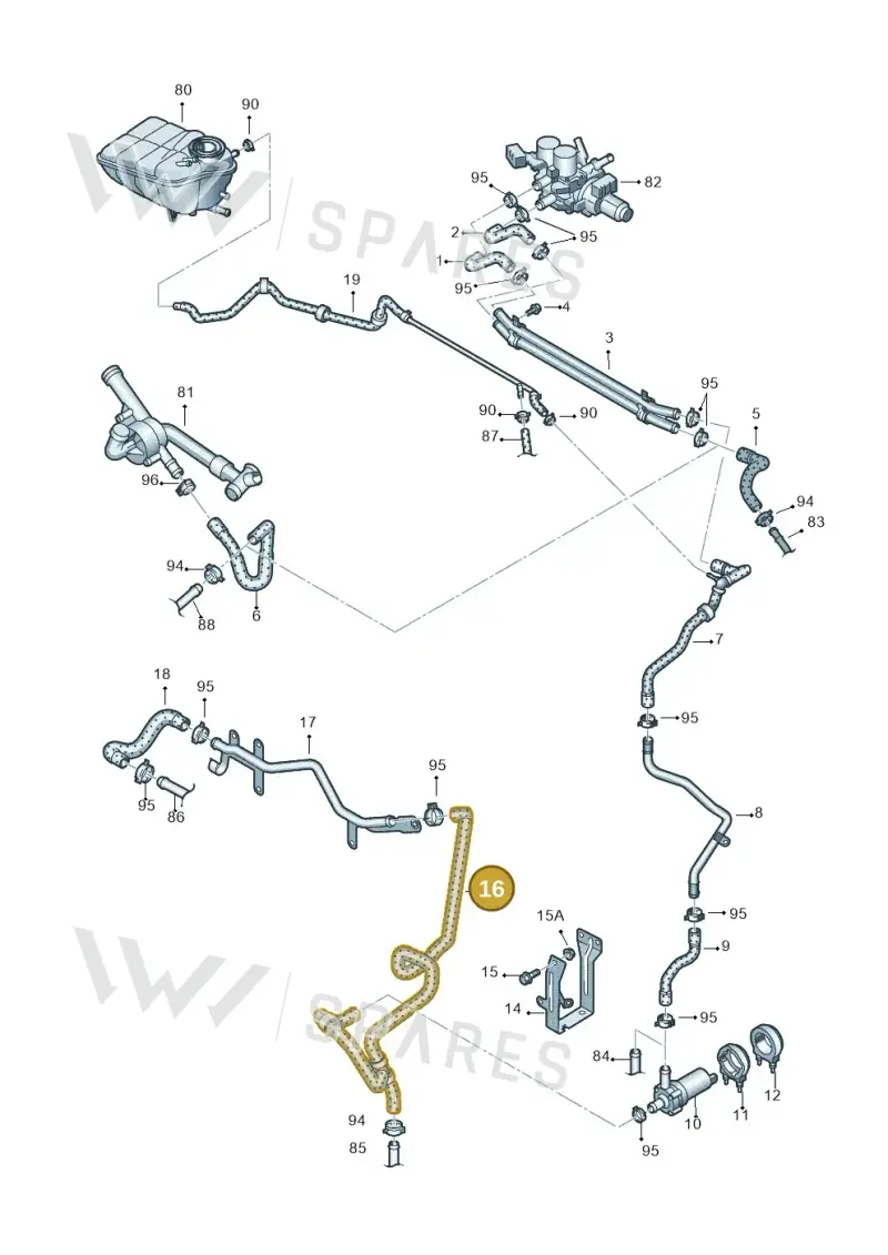 3D0121157BL — Volkswagen Phaeton 4motion (2010-2016) diagram 667121310, position 16