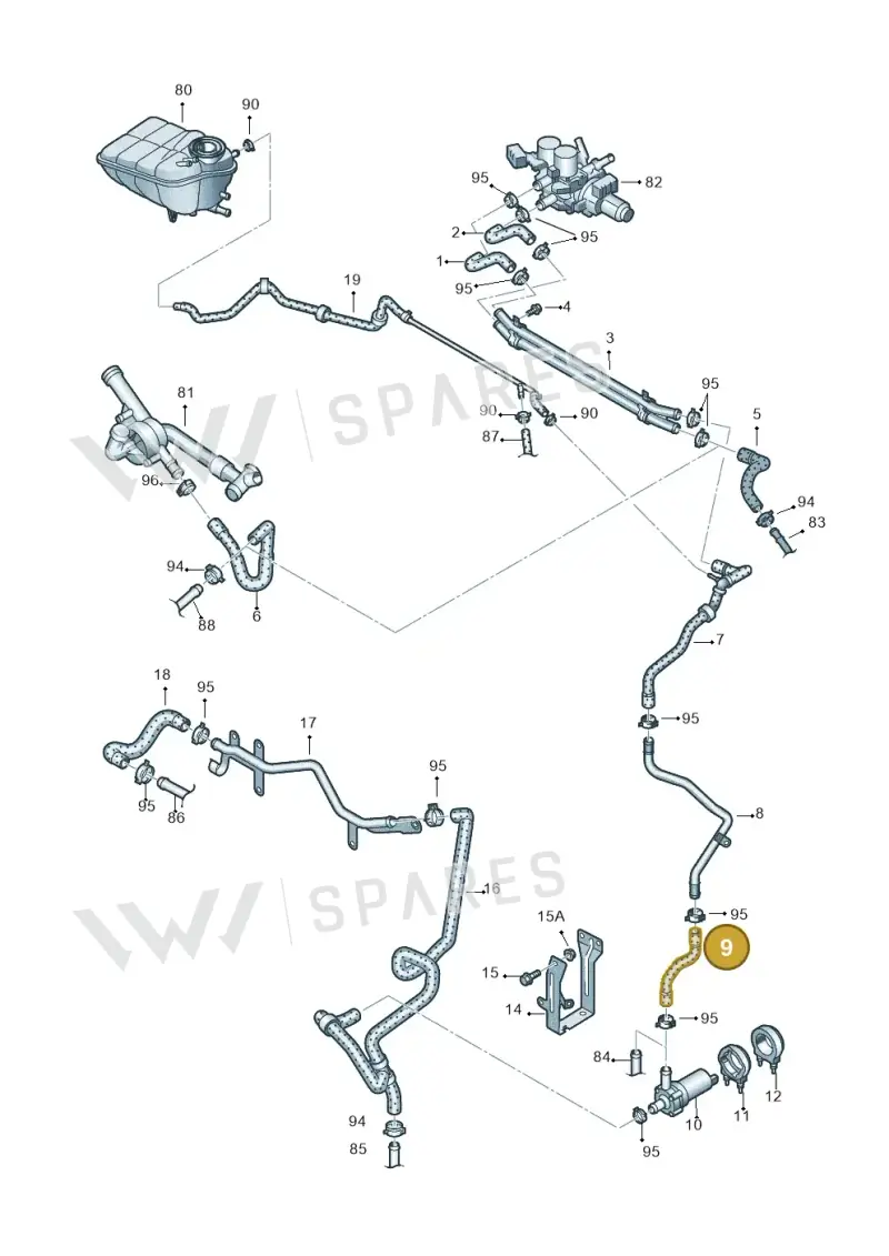 3D0121157G — Volkswagen Phaeton 4motion (2010-2016) diagram 667121310, position 9