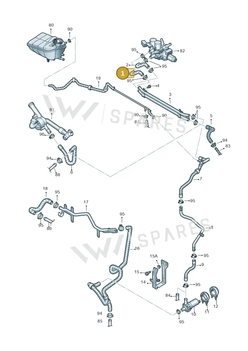 3D0121157H — Volkswagen Phaeton 4motion (2010-2016) diagram 667121310, position 1