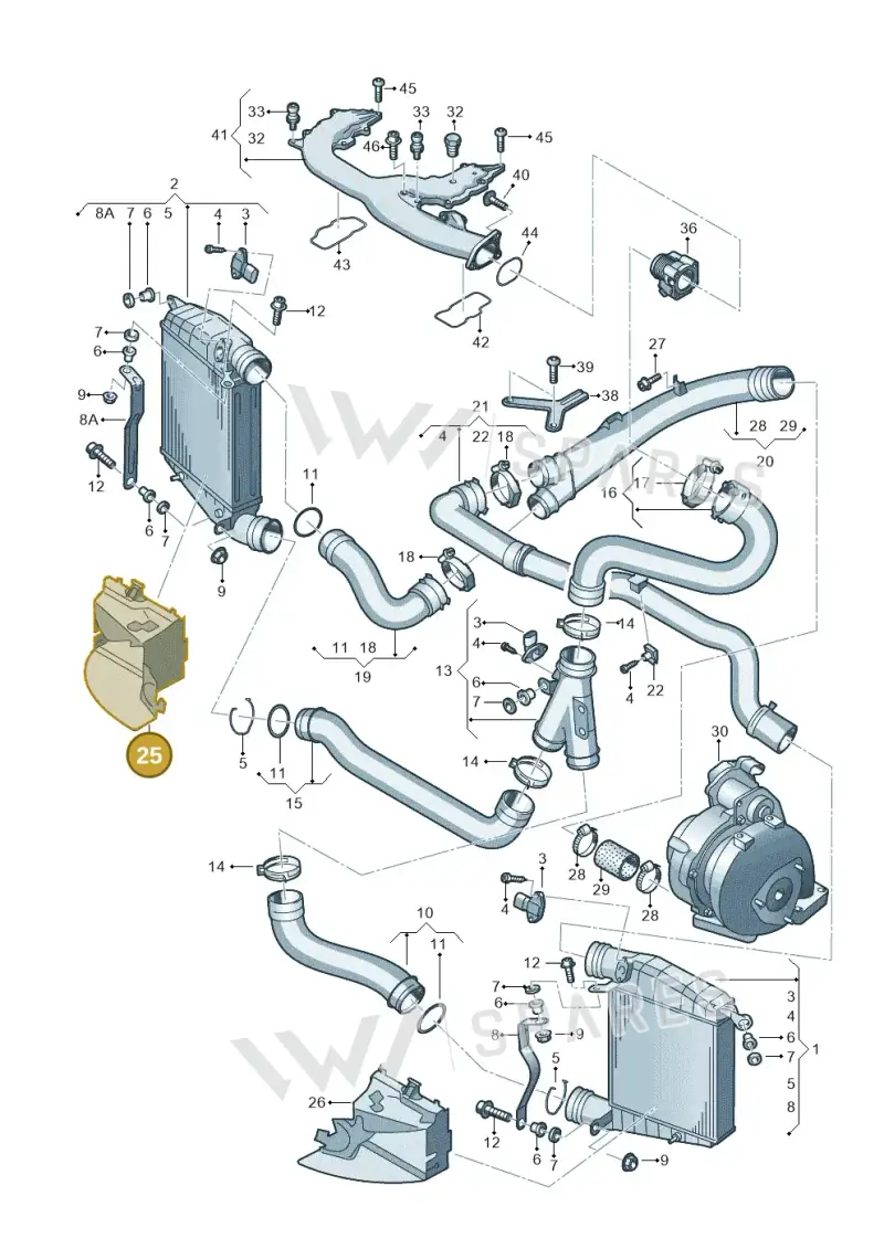 3D0121468C — Volkswagen Phaeton 4motion (2010-2016) diagram 710145800, position 25