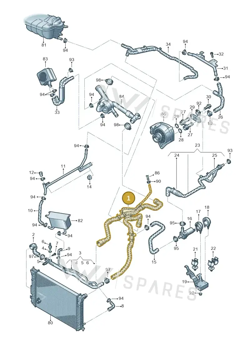 3D0122049N — Volkswagen Phaeton 4motion (2010-2016) diagram 667121300, position 1