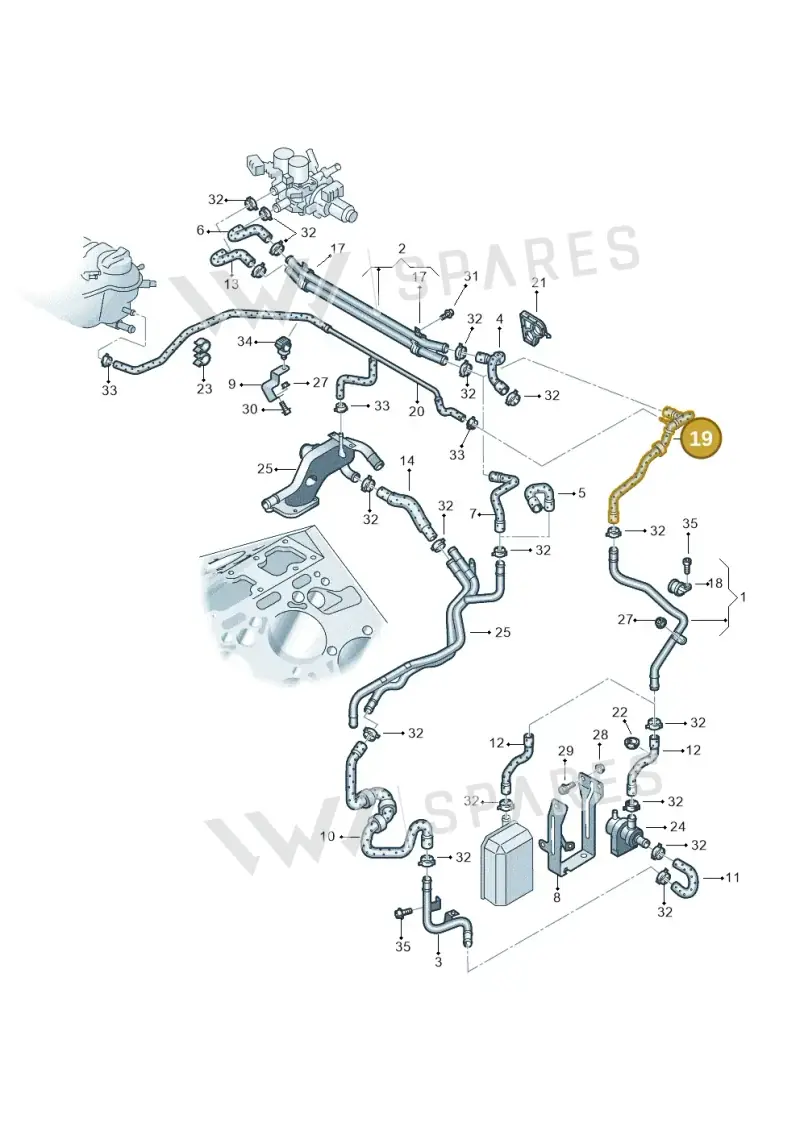 3D0122157T — Volkswagen Phaeton (lang) (2003-2006) diagram 258121610, position 19