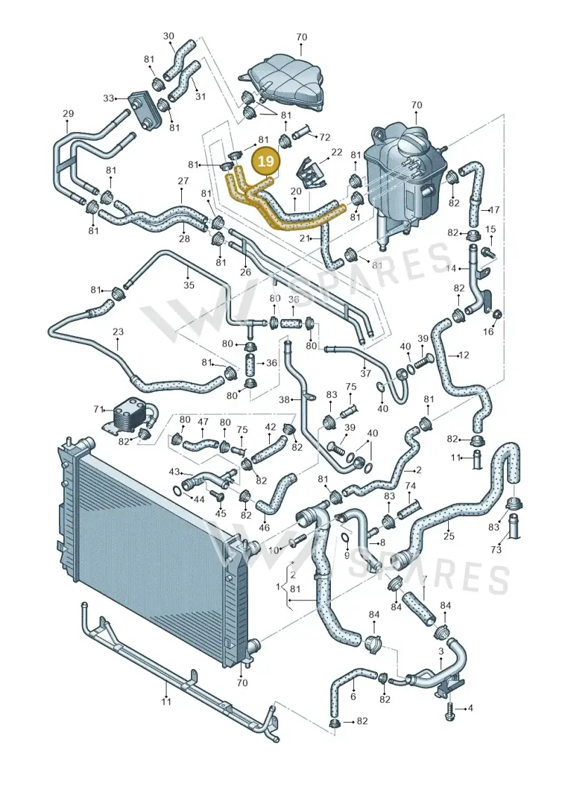 3D0122447CD — Volkswagen Phaeton 4motion (2010-2016) diagram 631121460, position 19