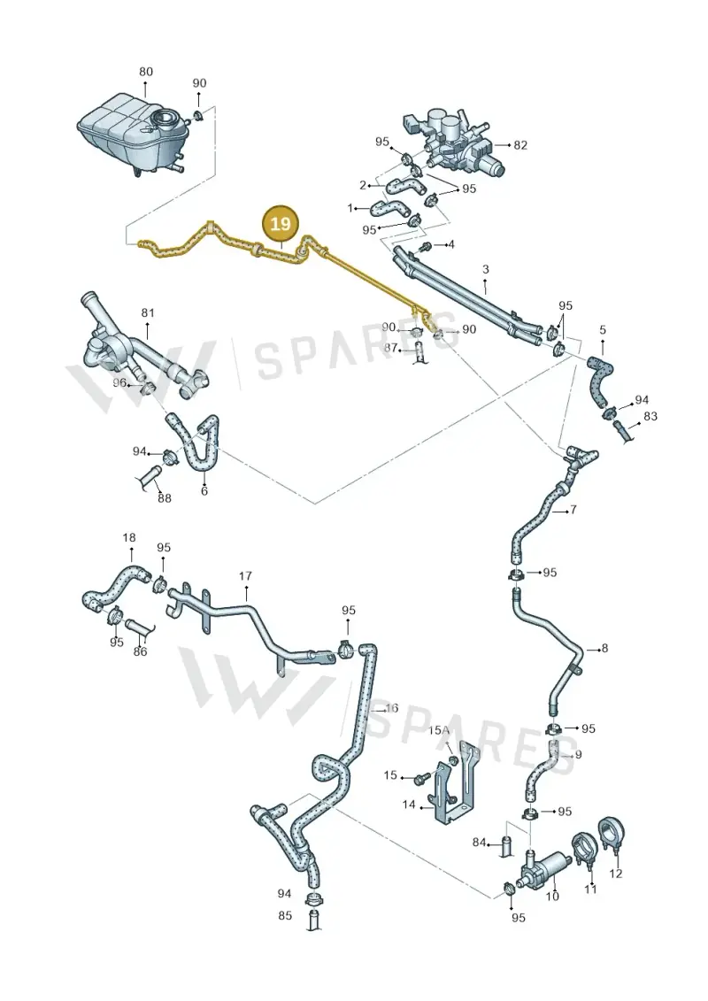 3D0122447DD — Volkswagen Phaeton 4motion (2010-2016) diagram 667121310, position 19