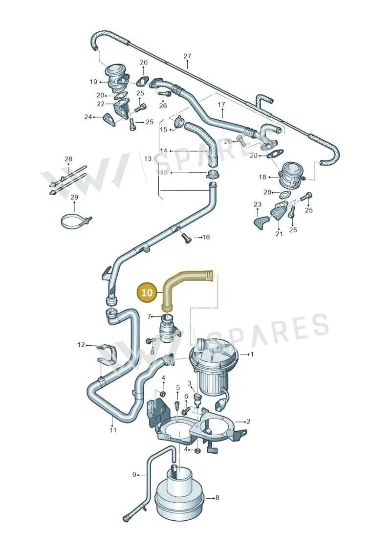 3D0131149 — Volkswagen Phaeton 4motion (2010-2016) diagram 258131150, position 10