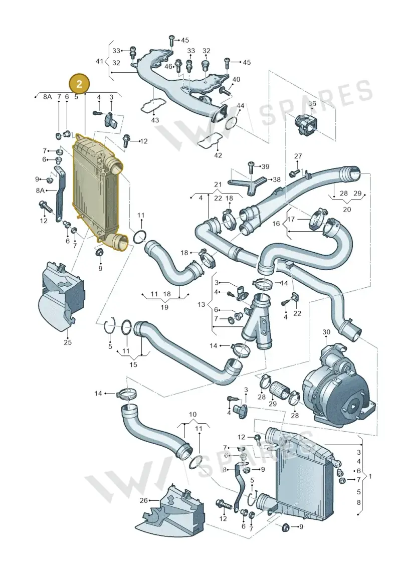 3D0145788 — Volkswagen Phaeton 4motion (2010-2016) diagram 710145800, position 2
