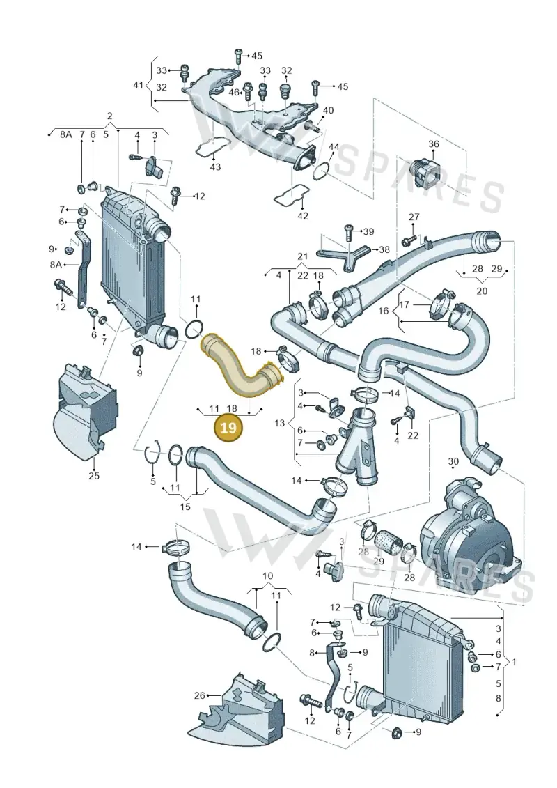 3D0145834Q — Volkswagen Phaeton 4motion (2010-2016) diagram 710145800, position 19