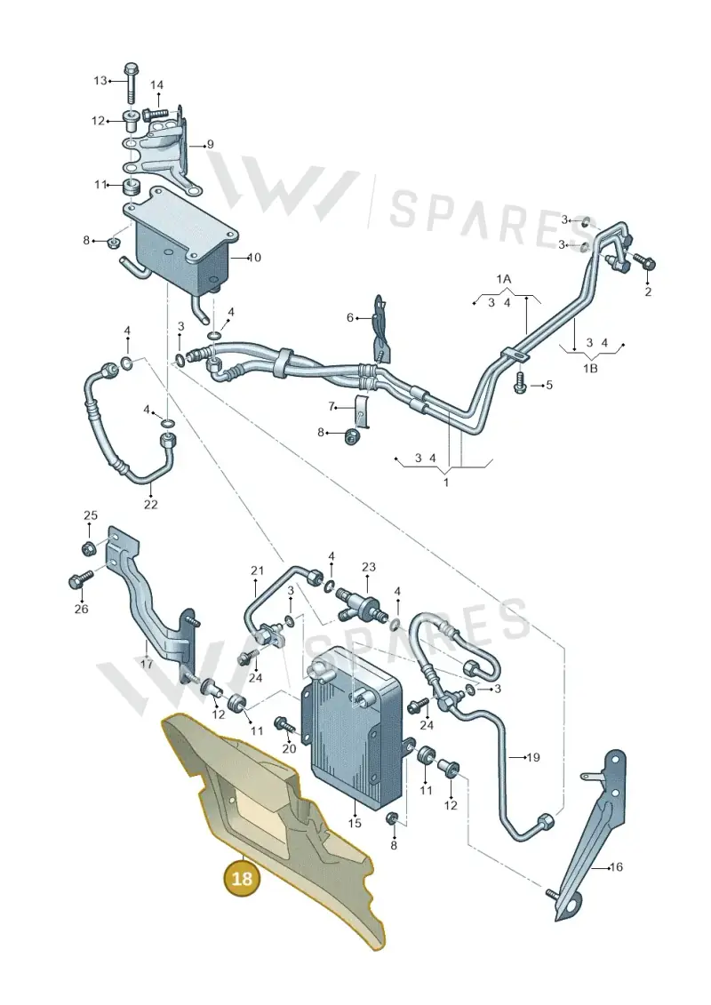 3D0317017 — Volkswagen Phaeton 4motion (2008-2010) diagram 258317560, position 18