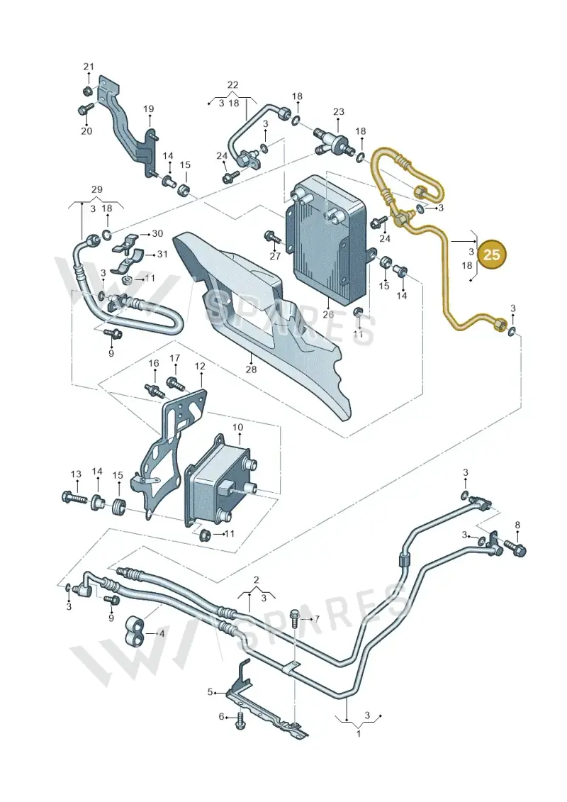 3D0317815F — Volkswagen Phaeton 4motion (2010-2016) diagram 710317510, position 25