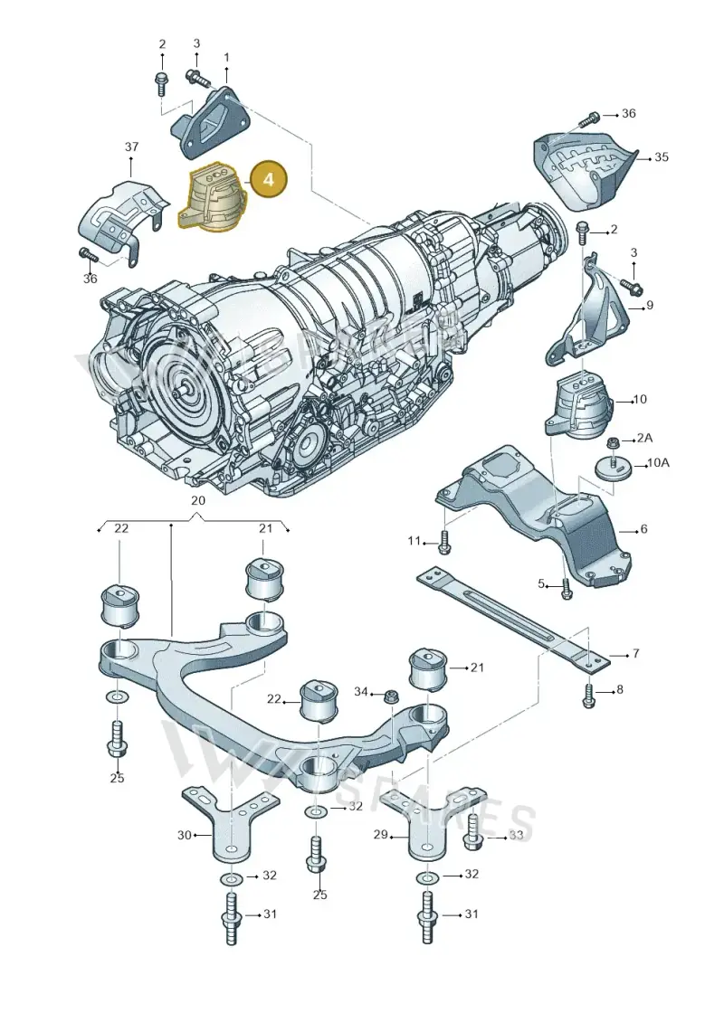 3D0399151AS — Volkswagen Phaeton 4motion (2010-2016) diagram 258399850, position 4