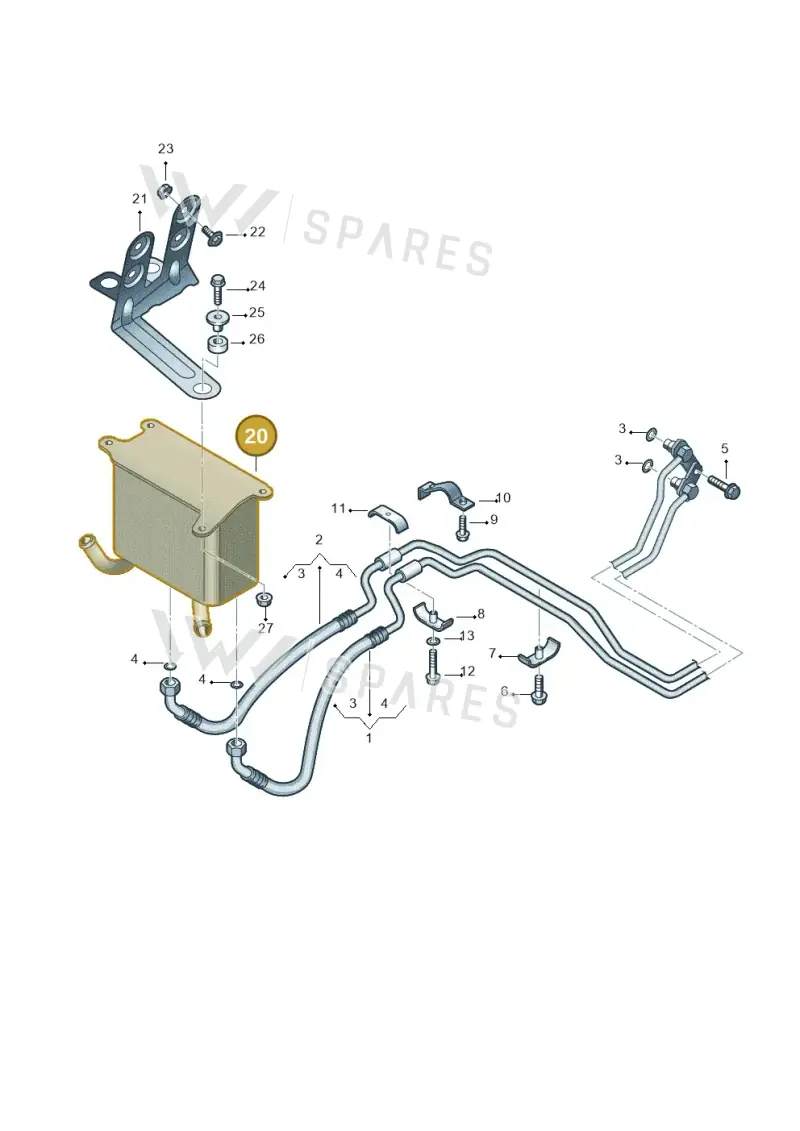 3D0409061G — Volkswagen Phaeton (lang) (2003-2006) diagram 258317500, position 20