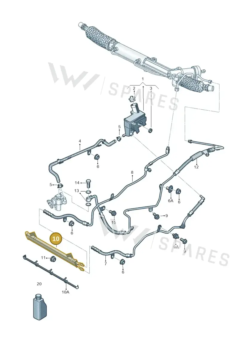 3D0422885D — Volkswagen Phaeton 4motion (2010-2016) diagram 710422500, position 10