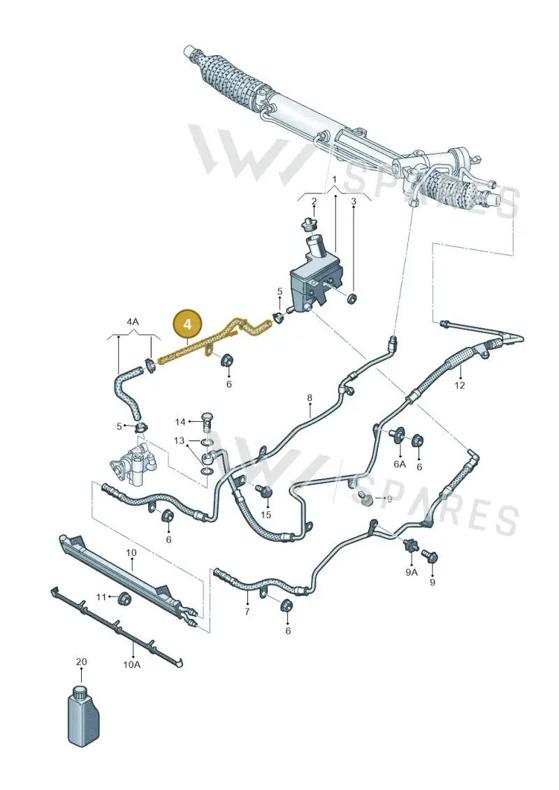 3D0422887AP — Volkswagen Phaeton 4motion (2010-2016) diagram 710422650, position 4