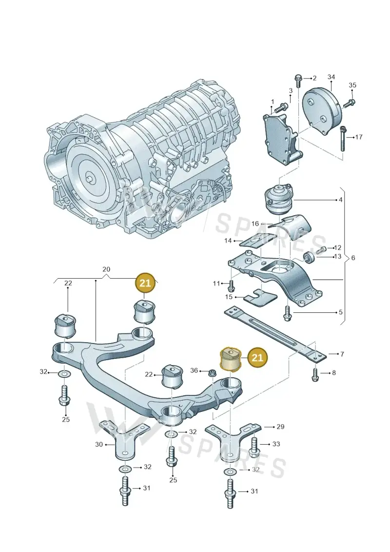 3D0505145B — Volkswagen Phaeton (lang) (2003-2006) diagram 258399700, position 21