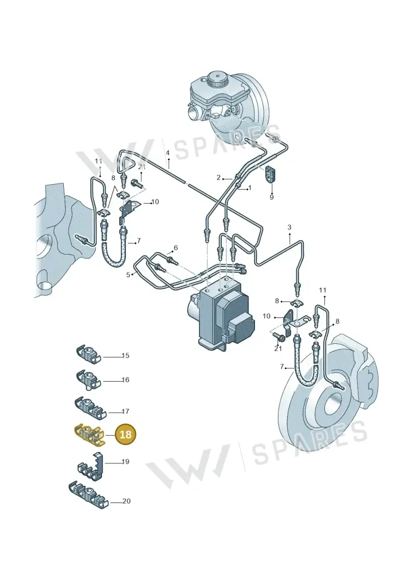 3D0611797E — Volkswagen Phaeton 4motion (2010-2016) diagram 258611200, position 18