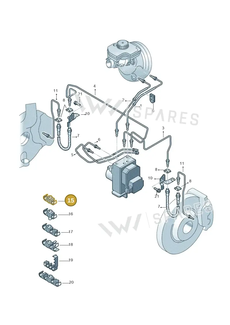 3D0611797 — Volkswagen Phaeton 4motion (2010-2016) diagram 258611200, position 15
