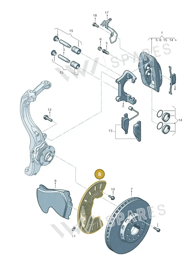 3D0615312C — Volkswagen Phaeton 4motion (2010-2016) diagram 667615530, position 8