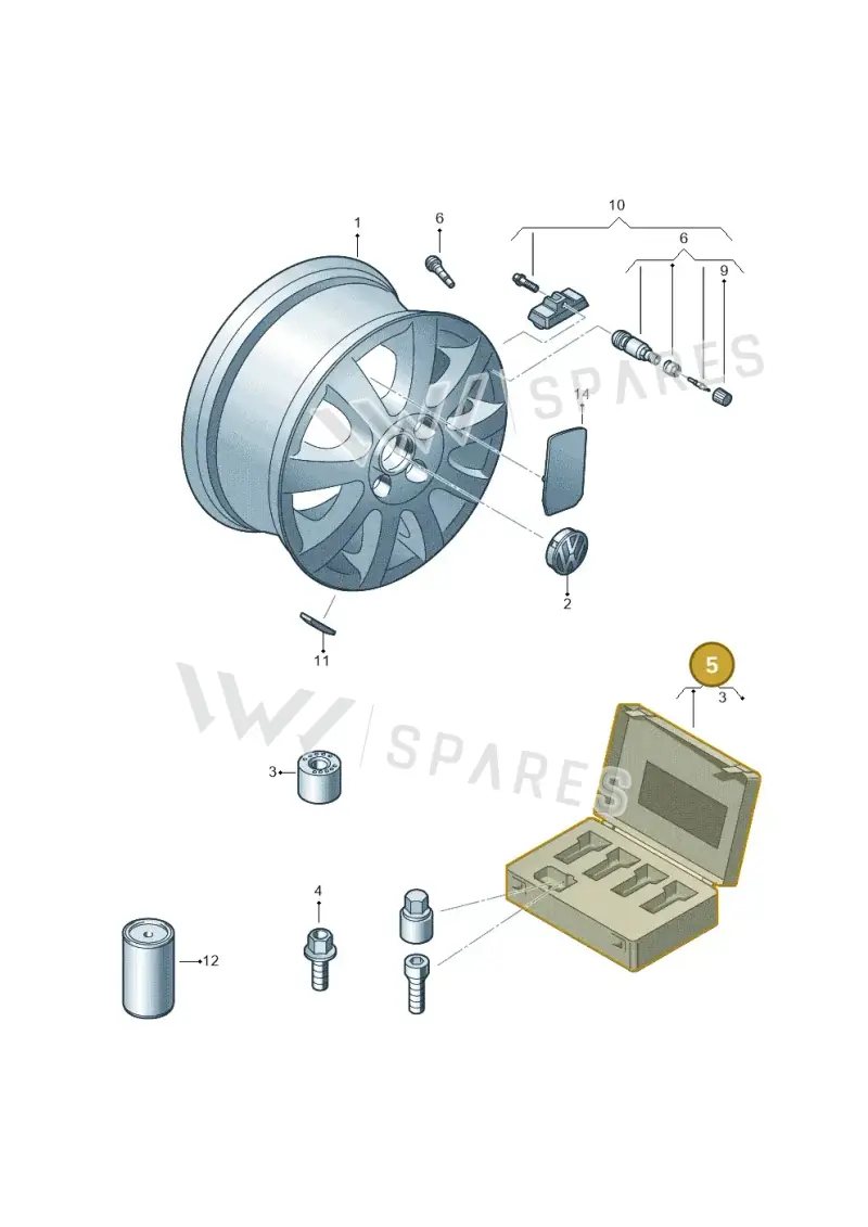 3D0698137 — Volkswagen Phaeton 4motion (2010-2016) diagram 702601500, position 5