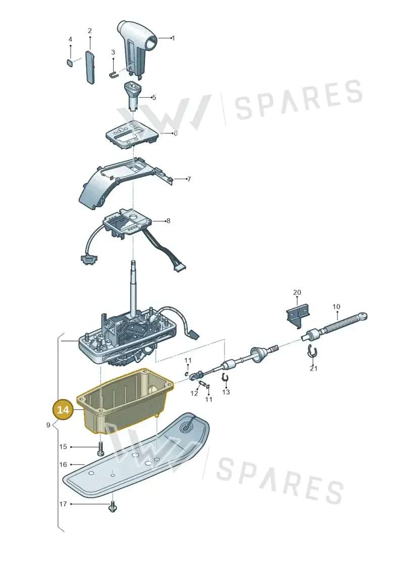 3D0713087 — Volkswagen Phaeton 4motion (2010-2016) diagram 258713150, position 14