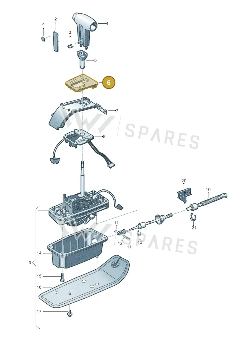 3D0713109CDPJ — Volkswagen Phaeton 4motion (2010-2016) diagram 258713150, position 6